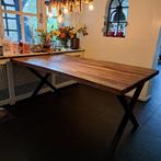 Sterke tafel van Botenhout., Huis en Inrichting, 50 tot 100 cm, 150 tot 200 cm, Gebruikt, Rechthoekig