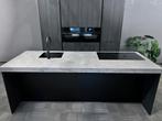 Nieuwe luxe merk keuken met eiland met Dektron werkblad., Ophalen, Zwart, Overige typen, Nieuw