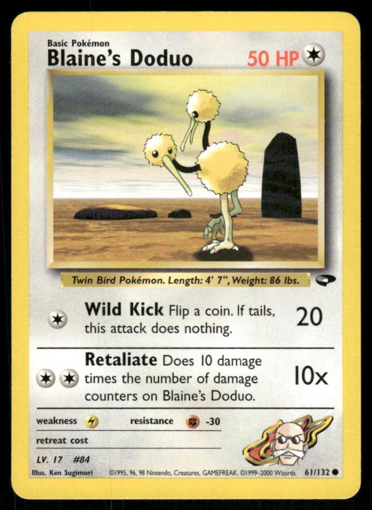 Blaine's Doduo 61/132 - Gym Challenge (NM), Hobby en Vrije tijd, Verzamelkaartspellen | Pokémon, Gebruikt, Verzenden