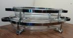 Retro set van 2 Bodum houders met Pyrex ovale ovenschalen, Ophalen of Verzenden, Overige stijlen, Glas, Schaal of Schalen