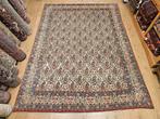 Vintage handgeknoopt perzisch tapijt ghom 318x231, Info@SlatsAntiek.nl, Perzisch, 200 cm of meer, Ophalen of Verzenden