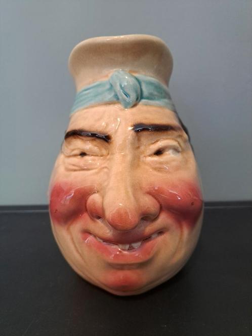 Antieke franse waterkan uit Sarreguemines, Frankrijk, Antiek en Kunst, Antiek | Keramiek en Aardewerk, Ophalen of Verzenden