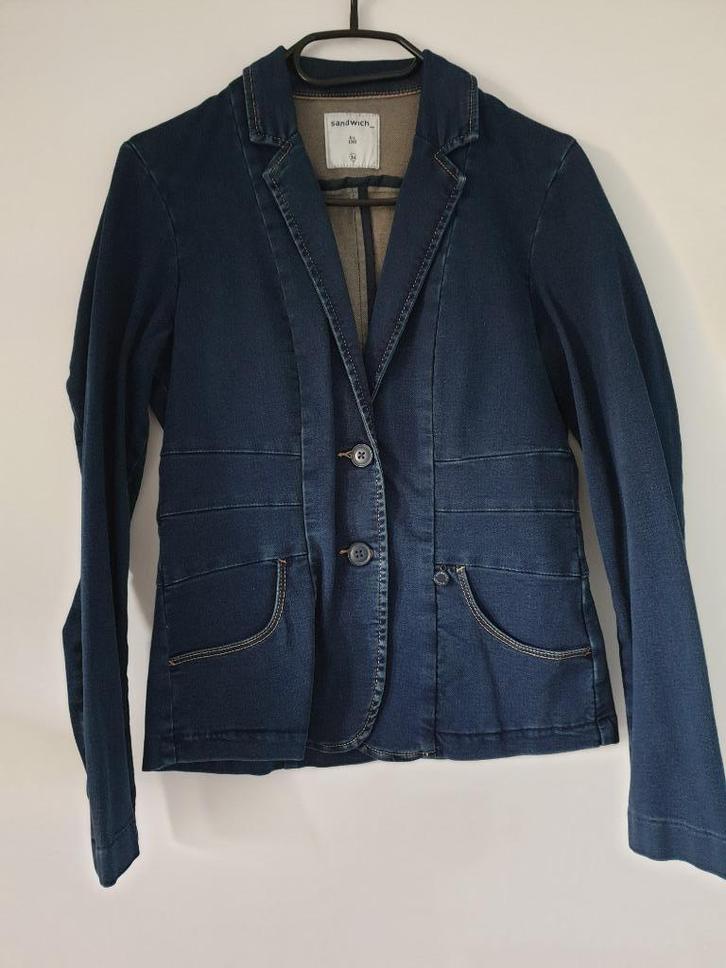 Sandwich Jasje maat 36, Kleding | Dames, Jasjes, Kostuums en Pakken, Nieuw, Maat 36 (S), Blauw, Ophalen
