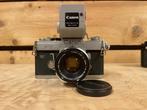 Canon FT ql met booster en 50mm lens, Audio, Tv en Foto, Fotocamera's Analoog, Ophalen, Gebruikt, Spiegelreflex, Canon