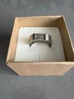 Stalen dames-ring, Sieraden, Tassen en Uiterlijk, Ringen, IJzer of Staal, Ophalen of Verzenden, Zo goed als nieuw, 17 tot 18