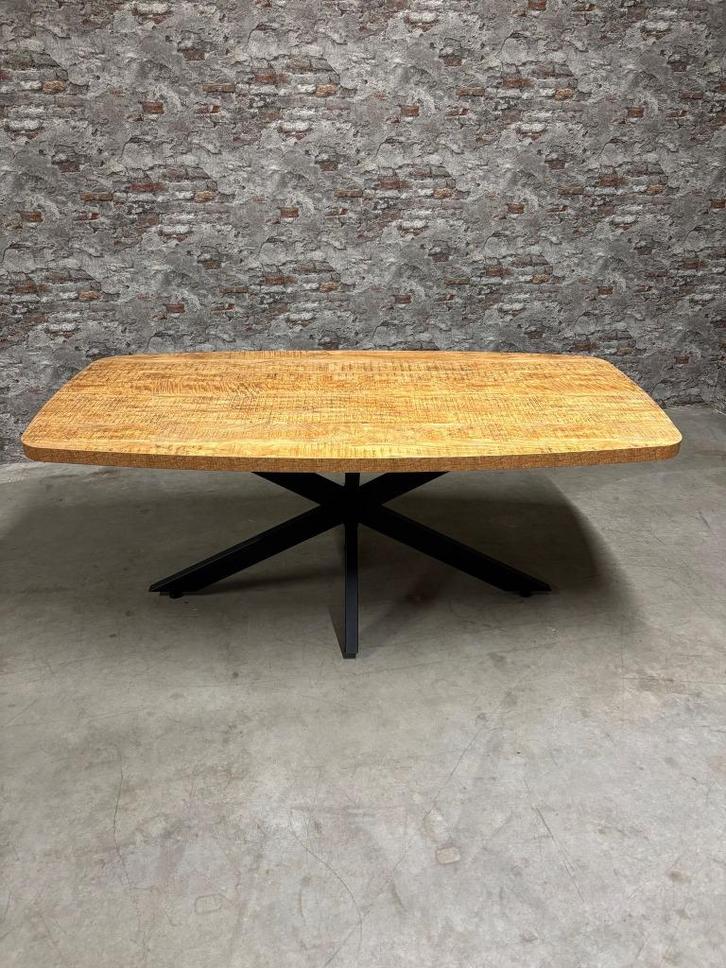 Deens ovale mangohout eetkamertafel nr.1063, Huis en Inrichting, Tafels | Eettafels, Nieuw, 50 tot 100 cm, 150 tot 200 cm, Vijf personen of meer