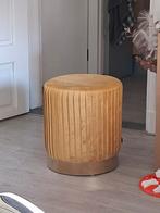 Te koop Gele Stoffen Poef, Ophalen, Nieuw, 50 tot 75 cm, 50 tot 75 cm