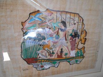 Papyrus schilderij Egypte beschikbaar voor biedingen