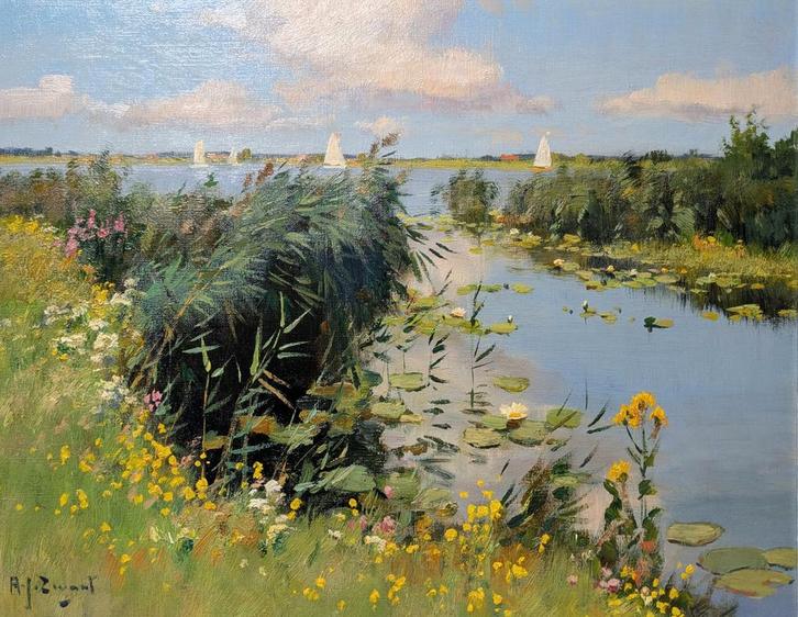 A.J. (Arie) ZWART | Zomer aan de Kaag, Antiek en Kunst, Kunst | Schilderijen | Klassiek, Ophalen