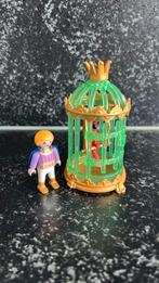 Playmobil jongetje met papegaai in kooi, Ophalen of Verzenden, Gebruikt
