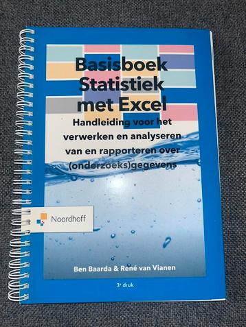 Basisboek statistiek met excel beschikbaar voor biedingen