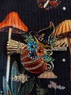 Halloween broche, heks, witch, witchy, herfst, samhain, Sieraden, Tassen en Uiterlijk, Overige materialen, 4 tot 7 cm, Overige kleuren