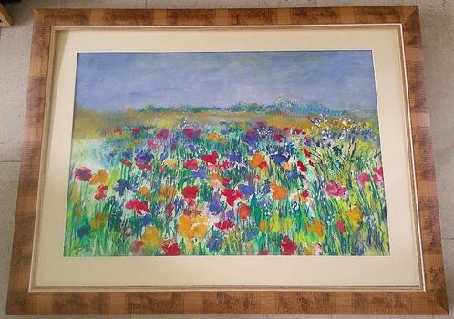 bloemenweelde Veldbloemen '93 - Jelle Hoogstra 1924-2003, Antiek en Kunst, Kunst | Schilderijen | Klassiek, Ophalen of Verzenden