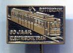 60 jaar electrische tram Rotterdam koper speldje ( F_091 ), Verzamelen, Speldjes, Pins en Buttons, Nieuw, Transport, Speldje of Pin