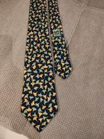 Hermès Zijden Stropdas met Patroon, donker groen, Hermès, Overige kleuren, Ophalen of Verzenden, Zo goed als nieuw