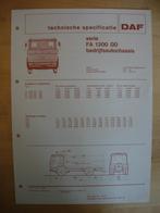 DAF FA 1200 DD Technische Specificatie folder 1975 – 4x2, Ophalen, Zo goed als nieuw, Overige merken, DAF