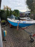 Visboot met Mercury motor + fishfinder & trailer!, Watersport en Boten, Gebruikt, Ophalen of Verzenden, Minder dan 10 pk, Tot 6 meter