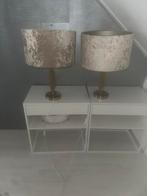 Set Lampen Croco Velvet Champagne, Huis en Inrichting, Ophalen, Zo goed als nieuw, Stof, Minder dan 50 cm
