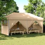 Partytent inklapbaar pop-up met 4 zijwanden beige, Minder dan 4 meter, Nieuw, ,, ,