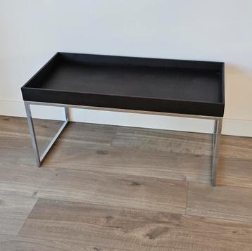 Bijzettafelt chroom wenge hout 80x40x40 beschikbaar voor biedingen
