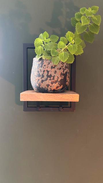 Wandplank metaal mango hout beschikbaar voor biedingen