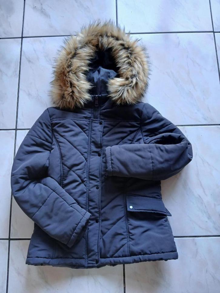 Z.g.a.n warme grijze winterjas van Melya Melody maat 38, Kleding | Dames, Jassen | Winter, Zo goed als nieuw, Maat 38/40 (M), Grijs