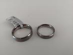 Twee Boccia relatieringen 1 diamant en effen, Sieraden, Tassen en Uiterlijk, Ringen, Overige materialen, Verzenden, Nieuw, 17 tot 18