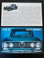 Alfa Romeo 1750 Berlina Brochures 1969 /70, Ophalen of Verzenden, Zo goed als nieuw, Alfa Romeo