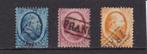 26-1.  1864  Koning Willem III, nrs. 4 - 6, gebruikt., Postzegels en Munten, Postzegels | Nederland, Verzenden, T/m 1940, Gestempeld