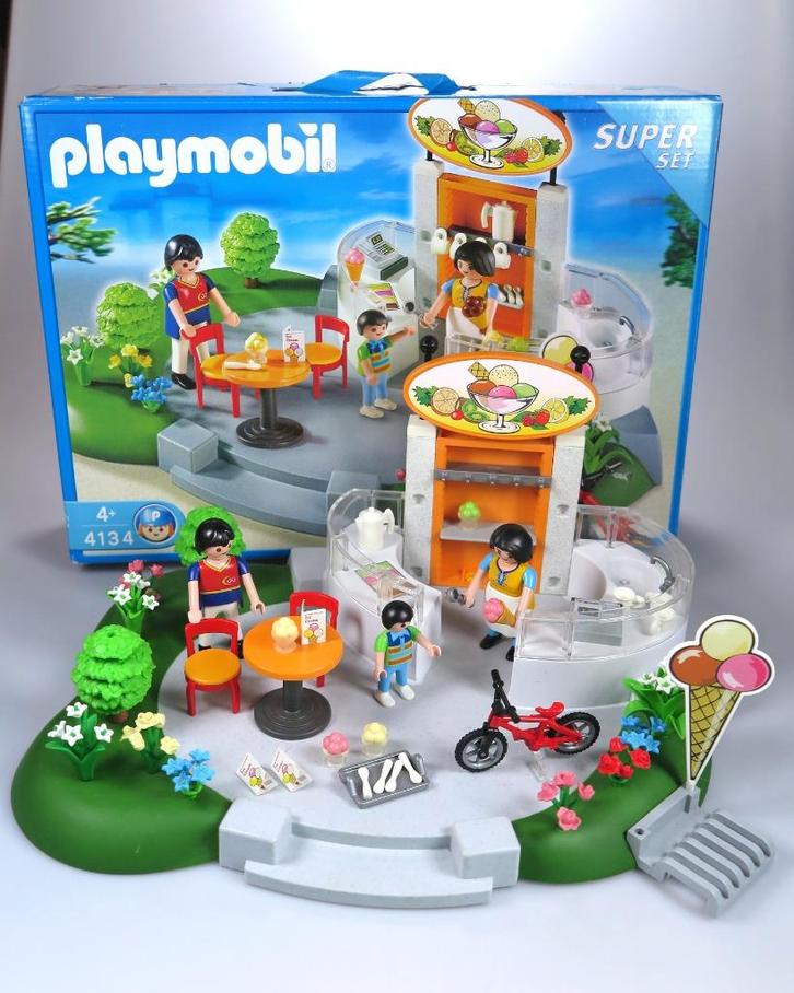 Playmobil 4134 City Life IJssalon Superset in orig. Doos, Kinderen en Baby's, Speelgoed | Playmobil, Zo goed als nieuw, Complete set