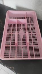 Vintage bestekbak lichtroze kunststof, Ophalen of Verzenden, Gebruikt