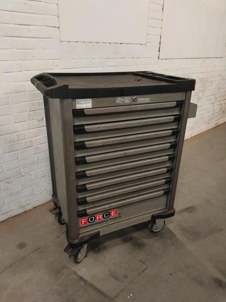 Force Titanium series 415- delig foam inleg gereedschapwagen, Auto diversen, Autogereedschap, Gebruikt, Ophalen