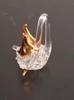 Kristallen Zwaantje met Goud Accent, Antiek en Kunst, Ophalen of Verzenden