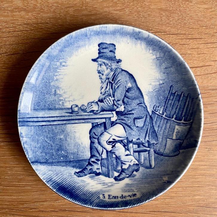 Mini bordje / boterbordje Delfts Boch - 5. Eau-de-Vie, Antiek en Kunst, Antiek | Servies los, Ophalen of Verzenden