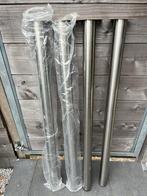4x nieuwe meubelpoten RVS Duraline 6x110cm, Huis en Inrichting, Tafelonderdelen, Ophalen of Verzenden, Nieuw, Rond