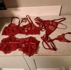Naked Underwear Moon Red lingerie 5 delige set, Kleding | Dames, Naked underwear, Verzenden, Rood, Setje
