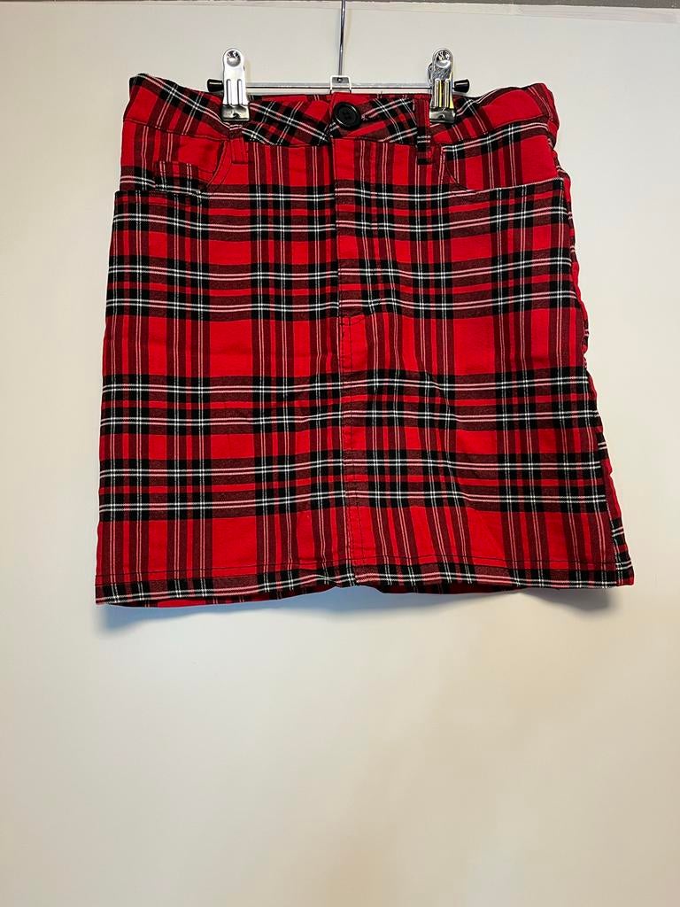 Rokje - Rood/Zwart - Maat XS, Kleding | Dames, Rokken, Ophalen of Verzenden, Zo goed als nieuw, Maat 34 (XS) of kleiner, Boven de knie