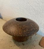 Vintage retro Mid Century kaarsenhouder waxinelichthouder, Huis en Inrichting, Woonaccessoires | Kandelaars en Kaarsen, Bruin
