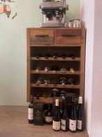 Wijnkast pijnboomhout, Ophalen, Zo goed als nieuw, 25 flessen of meer, 75 cm of meer