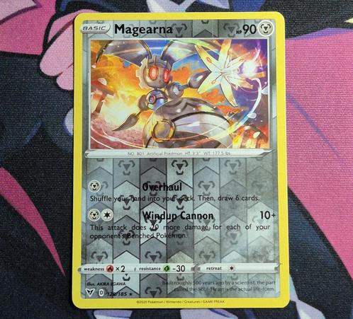 Magearna Reverse Vivid Voltage 128/185, Hobby en Vrije tijd, Verzamelkaartspellen | Pokémon, Zo goed als nieuw, Losse kaart, Foil