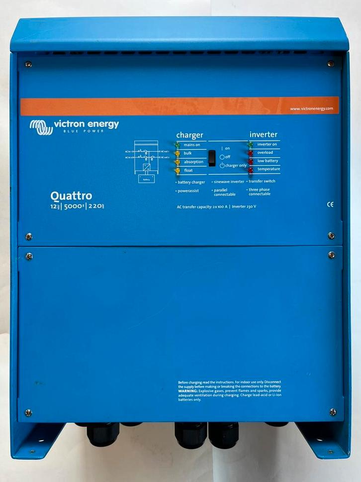 Victron Quattro 12/5000-220, Watersport en Boten, Navigatiemiddelen en Scheepselektronica, Zo goed als nieuw, Kabel of Apparatuur