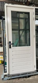 Buitendeur met driepuntsluiting en hardstenen dorpel, Eiken, Ophalen of Verzenden, Zo goed als nieuw, Plank