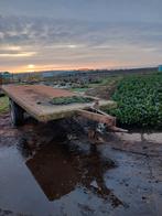 2x Agrarische platte wagen / kar, Ophalen of Verzenden, Transport