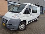 Fiat Ducato 33 2.3 MultiJet MH1 DC 6-pers airco nieuwe apk l, Auto's, Bestelauto's, Voorwielaandrijving, Euro 5, Gebruikt, Wit