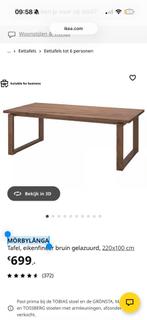 Ikea MÖRBYLÅNGA Tafel 220x100, Ophalen, 100 tot 150 cm, Eikenhout, 200 cm of meer