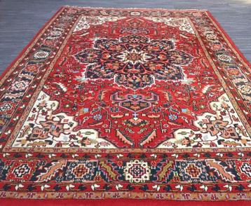 Groot Perzisch tapijt handgeknoopt Heriz vloerkleed 350x245