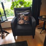 2 Fauteuils met antraciet stoffen bekleding, 75 tot 100 cm, Ophalen of Verzenden, Zo goed als nieuw, 50 tot 75 cm