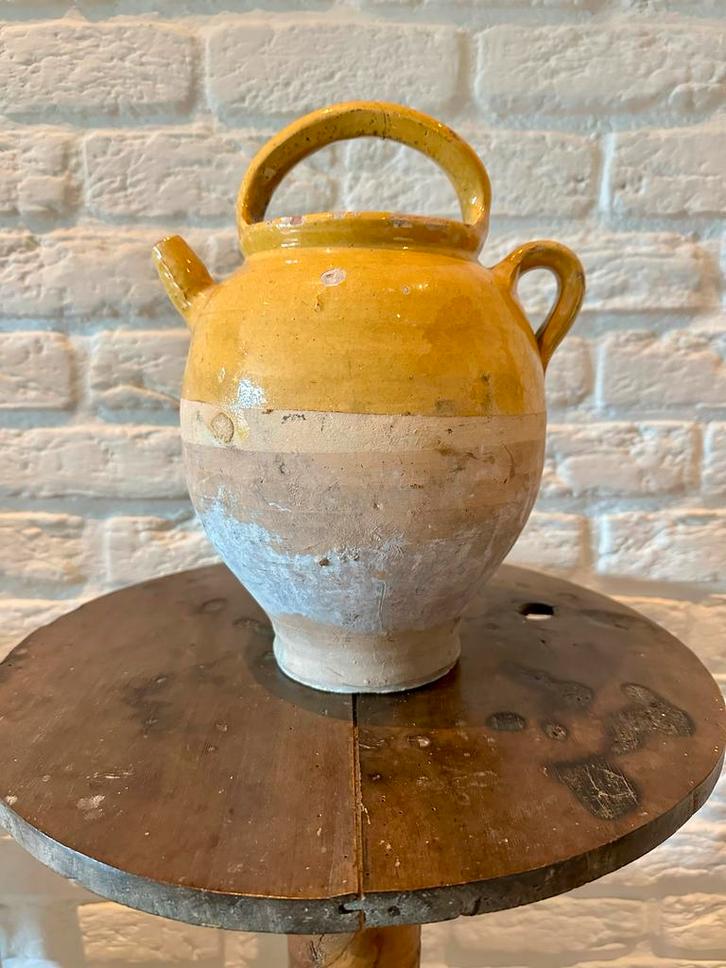 Antieke Franse Kruik - Vide Grenier Vondst, Antiek en Kunst, Antiek | Keramiek en Aardewerk, Ophalen