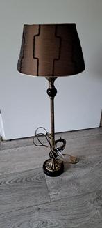 Twee Tafellampen koper met zwart marmer., Ophalen of Verzenden, Zo goed als nieuw, Minder dan 50 cm