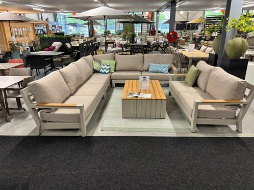 Bango Hoekset XL incl tafel  YOI, Tuin en Terras, Tuinsets en Loungesets, Nieuw, Loungeset, Aluminium, Meer dan 8 zitplaatsen